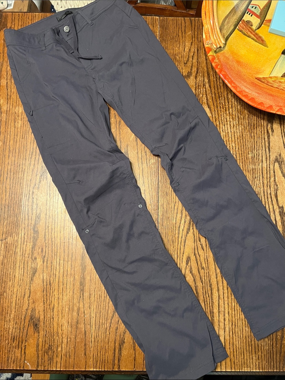 Prana Women's Charcoal Hiking  Pants - Dark Gray Utility Style